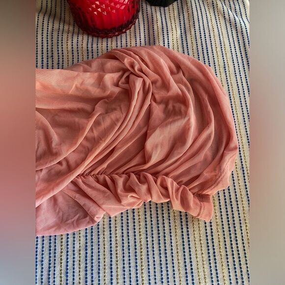 Fashion Nova Maxi Dress Sz Medium Mauve Top Trend Ruched NWT - Picture 10 of 14